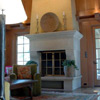 Seddon Construction Company - English Manor living room/great hall - fireplace view from right